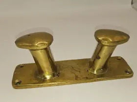 Fs0033db Victory Vintage Brass Marine Bollard Double Bitt Horn Cleat Nautical Boat Dock Hardware