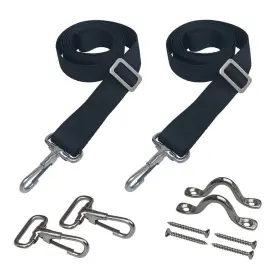Vtete 614631448379 2 Pcs Adjustable Bimini Top Straps Loops Snap Hooks Eye 28-60 Inches