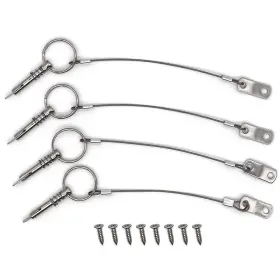 Vturboway 723668711759 4 Pack Quick Release Pin 1/4 Inch Diameter With Drop Cam And Spring - Lanyard Prevents