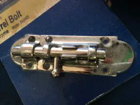 342495 West Lot Of 10-barrel Bolt 4 Inch Chrome Plated Brass Free Shipping
