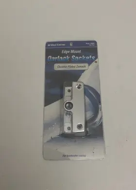 199606 West Marine Edge Mount Oarlock Sockets Chrome-plated Zamack Pair New