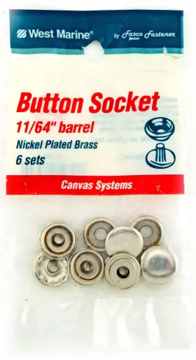 8679763 West Marine Button Socket 11/64 Inch Barrel 6 Sets Grade Canvas Fasteners
