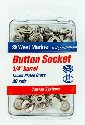 8679953 West Marine Button Socket 1/4 Inch Barrel 40 Sets Grade Canvas Fasteners