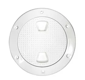 11743077 West Marine C13109wm White Nonskid 4 Inch Screw-in Asa Plastic Deck Plate