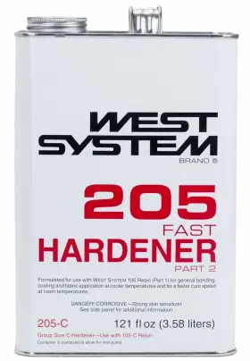 205c West Systems Fast Hardener High Strength Epoxy Clear Curing Agent 94 Gallon