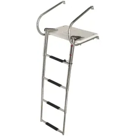 38051 Western Metals Boat Telescoping Swim Platform Ladder 4-step Transom Mount