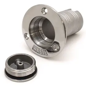 1117352 Western Metals Pn Boat Waste Deck Fill 1 1/2 Inch Stainless Steel With Key