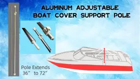 Pro24sv Western Metals Boat Mooring Cover Support Pole Telescoping 38 - 72 Inch Aluminum Free S&h Us
