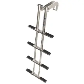 Am1504pl-316 White Water Marine Hardware Boat Telescoping Ladder 4-step 44 Inch