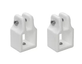 3515wp Whitecap Marine Boat White Nylon 1 Inch Square Top Jaw Slide 2-pack