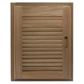 60724 Whitecap Teak Louvered Door And Frame - Right Hand 15 Inch X 20