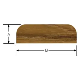 60860 Whitecap - 60 Inch L X 7/8 W 3/8 H Teak Batten