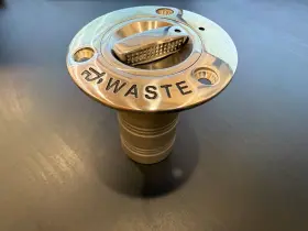 6776 Whitecap Marine 90 Waste Deck Fitting #6776 With Pull Up Cap