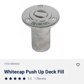 6994cblue Whitecap Bluewater Series Push Up Deck Fill Diesel New Open Box