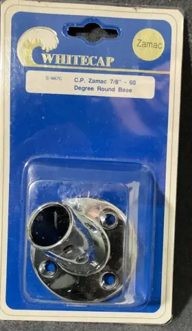 S-1467c Whitecap 725060146719 60 Degree Round Base Chrome Plated Zamac Tube 7/8 Inch