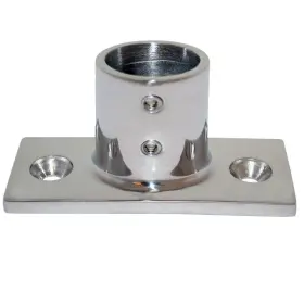 Whitecap 725060619411 7/8 Inch Od 90-degree 2-hole Rectangle Base Ss Rail Fitting #6194