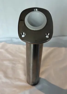 6174 Whitecap Industries Fishing Boat Stainless Steel Rod Holder 30 Degree Flush Mount