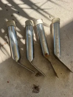 S-1957 Whitecap Removable Rod Holder Stainless Steel White Cap No Brackets Lot Of 4