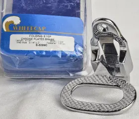 S-5099c Whitecap Chrome Plated Brass Folding Step 3 1/4 Inch X 2