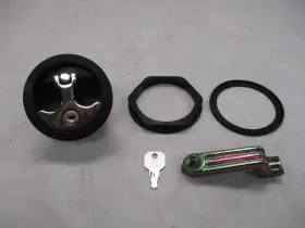 S-9415b Whitecap 3 Inch T - Style Locking Latch With Key Black And Chrome Marine Boat