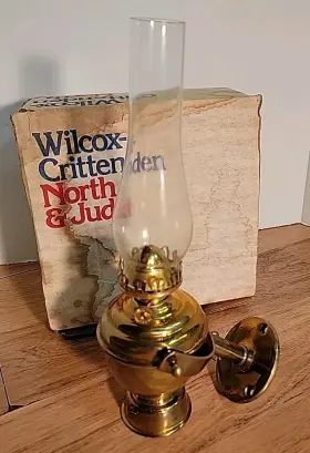 172981 Wilcox Crittenden Vintage Cabin Brass Oil Lamp Ship Sailboat Marine