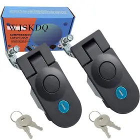 1a200 Wjskdq 2 Pack Compression Latch Flush Mount Zinc Alloy Adjustable Sealed Large Black