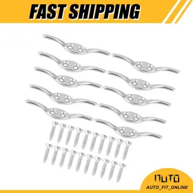 X Autohaux 732324859100 Ten Set 316 Stainless Steel Boat Deck Flagpole Cleat Hook W 20 Mounting Screws