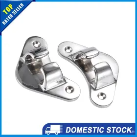 X Autohaux 745060262936 Universal 316 Stainless Steel Silver Tone Boat Angled Bow Chocks Pack Of 2