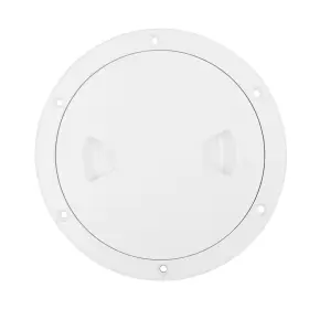 X Autohaux 752374599177 4 Inch White Circular Non Slip Abs Inspection Hatch Deck Plate With Detachable Cover