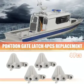 X Autohaux 766549878011 4pcs Pontoon Boat Gate Latches Replacement Fit 1-1.25 Inch Square Frames