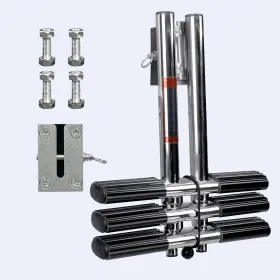 Xinkunmarine B07td3ryyg 3 Step Stainless Steel Boat Ladder Telescoping 400 Lbs Folding Marine Mount