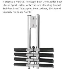 B07vfbpctq Xinkunmarine 4 Step Telescoping Folding Dive Boat Ladder - 304 Marine Grade Stainless Steel