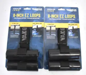 Tql1 Yak Gear Lot Of 2 8 Inch Ez Loops Black Marine Boat For Paddlesport Transport
