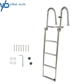 Yi216223t Yibei-tech Telescoping Boat Ladder Foldable 4 Step Stainless Steel Premium