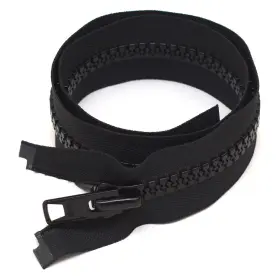 V1340200 Ykk Boat Vislon Zipper No. 10 Black 80 Inch Double Pull