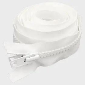 V3266200 Ykk Boat Vislon Zipper No. 10 84 Inch White Double Pull