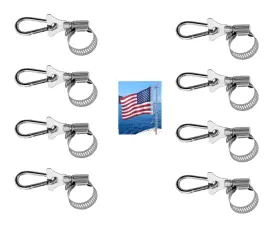 Yskjyxgs 739583658031 Flag Clipsstainless Steel Boat Pole Clipscarabiner Clipsfor Bike Ve