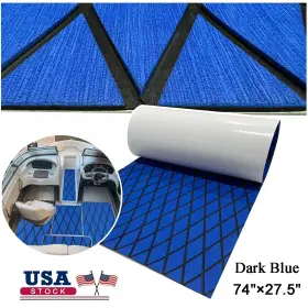 Yuanjiasheng 037936867582 Eva Foam Boat Decking Sheet Mat Faux Teak Marine Yacht Flooring Carpet 74x27.5 Inch