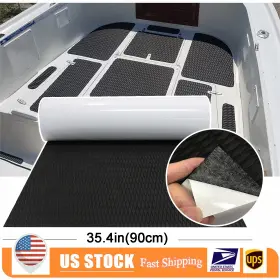 Yuanjiasheng 640486356996 Black Boat Flooring Eva Foam Sheet Deck Floor Mat 94.5 35 Marine Traction Pad