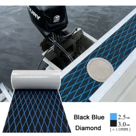 Yuanjiasheng 859537613548 Eva Foam Boat Decking Marine Flooring Faxu Teak Floor Mat 94.5 Blue Carpet