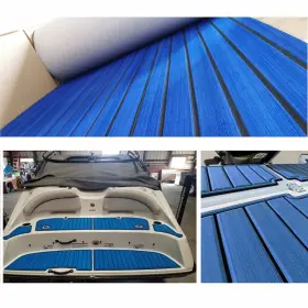 Dblue-b-090240-2019-us-11 Yuanjiasheng -dblue-b-090240-2019-us-11 Boat Flooring Dark Blue Faux Teak Floor Mat 94.5 35 Traction Pad For Cockpit