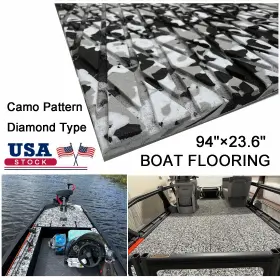 Diamond-camo-60240-2019us-12 Yuanjiasheng 95 Inch Eva Foam Boat Decking Sheet Mat Faux Teak Marine Yacht Flooring Snow Camo