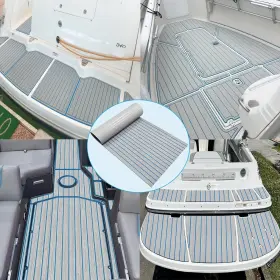 Gray-blue-90240-2021-us-6 Yuanjiasheng Non-skid Boat Flooring Eva Decking Foam Marine Sea Deck Mat Grey Blue