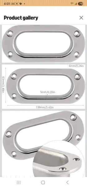 Yuecoomupi4d86bzs Yuecoom Boat Hawse Fairlead 316 Ss Cable Guide For Towing Cable. 2 Pcs No Bolt