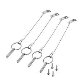 Yusove 769044114196 Bimini Top Quick Release Pin 1/4 Inch 316 Stainless Steel With Lanyard Pinboat Bi