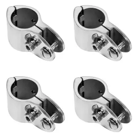 Yzchain 762736795895 4pcs Stainless Steel 1 Inch Bimini Top Deck Hinges Adjustable Boat Mounting Set