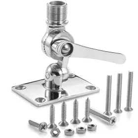 Zomchain 734602687825 Marine Vhf Antenna Mounts Ratchet Mount 316 Stainless Steel Adjustable Base Moun