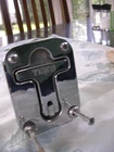 #a Tiara Yachts Logo Plate Stainless Steel Marine Boat Latch Used. Price: $45.00.