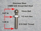 Rv Trailer Gas Spring Strut Shock Long Stainless Steel 10MM Ball Oem Bolt Pin New. Price: $9.99.