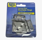 Marpac 7-0458, Stainless Steel Shortside Hinge 1/2'', Open Width New. Price: $16.99.